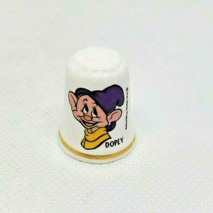 Schmid England Snow White Dopey 7 Dwarf Thimble